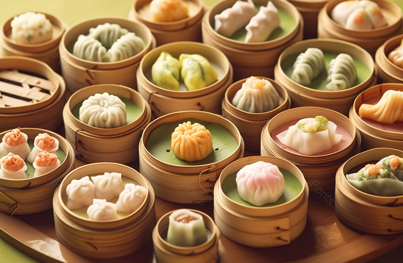 蒸笼里多种多样的烧麦实拍摄影图,高清,摄影图,摄影图片,图片大全,摄影图免费下载